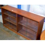 TEAK GLASS FRONTED BOOKCASE