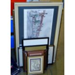 VARIOUS FRAMED PICTURES & PRINTS