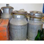 4 VARIOUS MILK CHURNS