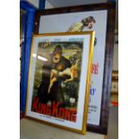 2 FRAMED MOVIE POSTER DISPLAYS - KING KONG & IT'S A WONDERFUL LIFE