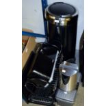 BIN, TOASTER, KETTLE, TOOL BOX WITH TOOLS, CHOPPING BOARD & DISH RACK