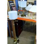 STANDARD LAMP WITH PAIR OF MATCHING TABLE LAMPS & 1 OTHER PAIR OF TABLE LAMPS