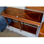 MODERN MAHOGANY CONSOLE TABLE