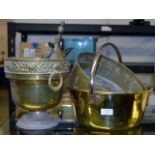 JELLY PAN, EASTERN JUG, BRASS FINISHED PLANTER