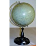 VINTAGE WORLD GLOBE ON STAND BY MERZBACH & FALK, BRUSSELS