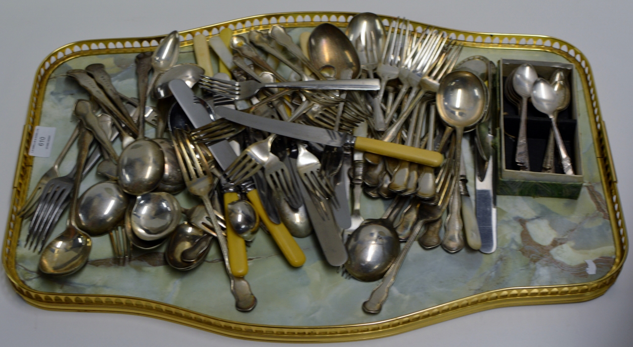 QUANTITY VARIOUS USING CUTLERY, EPNS CUTLERY, BONE HANDLED CUTLERY ETC