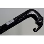 EBONISED ELEPHANT WALKING STICK