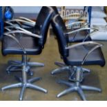 SET OF 4 HAIRDRESSER CHAIRS