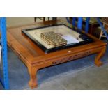 LARGE ORIENTAL STYLE COFFEE TABLE