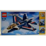 LEGO CREATOR BLUE POWER JET SET (AS NEW) - 31039