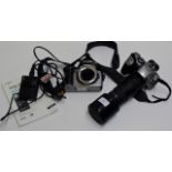 2 CANON CAMERAS WITH ACCESSORIES