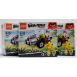 5 X LEGO ANGRY BIRDS PIGGY CAR ESCAPE SETS (AS NEW) - 75821