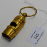 OLD BRASS WHISTLE BY AULDS, GLASGOW