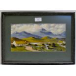 6½" X 12¼" FRAMED OIL PAINTING ON CANVAS LAID TO BOARD "WEST IRELAND" UNSIGNED