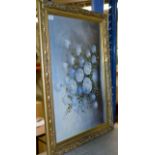 GILT FRAMED OIL PAINTING "STILL LIFE, FLOWERS"