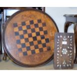 INLAID OCCASIONAL TABLE & GAMES BOARD TABLE TOP