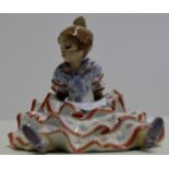 LLADRO FIGURINE ORNAMENT "YOUNG GIRL SITTING"