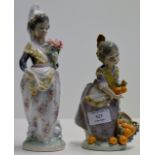 LLADRO FIGURINE ORNAMENT "YOUNG GIRL WITH ORANGES" & LLADRO FIGURINE ORNAMENT "YOUNG GIRL WITH BUNCH