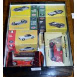 BOX WITH VARIOUS MODEL VEHICLES