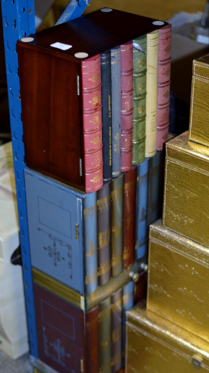 2 NOVELTY STORAGE UNITS MODELLED AS BOOKCASES