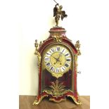 FRENCH BRONZE ORMOLU AND TORTOISE CLOCK XIX C. H. CM 84