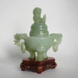 CHINA A JADE INCENSE BURNER XX CENTURY CM 20X15