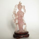 CHINA PINK QUARTZ GUANYIN XX CENTURY CM 20