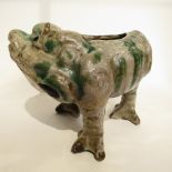 CHINA TERRACOTTA THREE LEGS TOAD CM 29X14