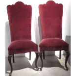 SIX CHAIRS WITH WALNUT LEGS XIX CENTURY