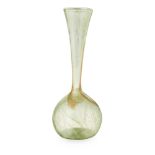 JAMES COUPER AND SONS, GLASGOW 'CLUTHA' GLASS BOTTLE VASE, CIRCA 1900 with tall flaring neck and