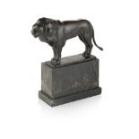 A. WEINMANN BEN-ZION (1897-1987) BRONZE FIGURE OF A STANDING LION signed in the bronze A.W. BEN