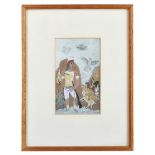 [§] JOHN MAXWELL (SCOTTISH 1902-1965) HUNTER signed and dated '41, gouache 21cm x 12cm (8.25in x 4.