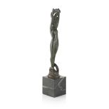 CHESTER BEACH (1881-1956) 'THE GLINT OF THE SEA', BRONZE FIGURE signed in the bronze BEACH and