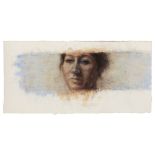 [§] MARK I'ANSON (SCOTTISH B.1968) PORTRAIT OF A WOMAN inscribed with message from the artist verso,