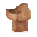 MODERNIST SCHOOL ABSTRACT FORM, MID 20TH CENTURY hardwood sculpture, unsigned 24cm high