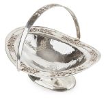 AMY SANDHEIM FOR SANDHEIM BROTHERS, LONDON ARTS & CRAFTS SILVER CAKE BASKET, CIRCA 1916 with all-