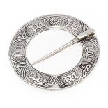 ALEXANDER RITCHIE (1856-1941) SILVER CELTIC REVIVAL 'MARRIAGE BROOCH', CIRCA 1938 of conventional