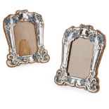 ENGLISH SCHOOL MATCHED PAIR OF ART NOUVEAU SILVER AND ENAMEL PHOTOGRAPH FRAMES, CIRCA 1904 each