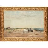 JOHN TERRIS R.S.W., R.I. (SCOTTISH 1865-1914) HORSES ON THE BEACH signed, watercolour 48.5cm x