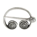 ALEXANDER RITCHIE (1856-1941) CELTIC REVIVAL BROOCH, CIRCA 1934 of penannular form with scrolling