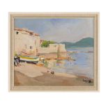 [§] PHILIP NAVIASKY (BRITISH 1894-1982) ST. TROPEZ signed, titled verso, oil on board 39cm x 45.