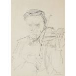 [§] OSKAR KOKOSCHKA (AUSTRIAN 1886-1980) PORTRAIT OF SIR YEHUDI MENUHIN Signed, pencil 68cm x