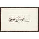 [§] MUIRHEAD BONE (SCOTTISH 1876-1953) CONSCRIPTS LEAVING MAIDOS, DARDANELLES Signed, pencil 11cm