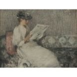 SIR JAMES GUTHRIE P.R.S.A., H.R.A., R.S.W., L.L.D. (SCOTTISH 1859-1930) THE MORNING PAPER Signed and