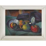 [§] WILLIAM MCCANCE (SCOTTISH 1894 - 1970) COMPOSITION WITH FRUIT Oil on canvas 28cm x 38cm (11in