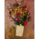 [§] JOAN EARDLEY R.S.A. (SCOTTISH 1921-1963) A STILL LIFE OF WILD FLOWERS Oil on canvas laid down