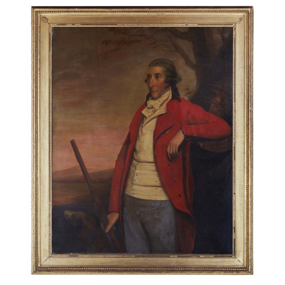 JOHN THOMAS SETON (SCOTTISH FL.1758-1806) PORTRAIT OF CAPTAIN DAVID SKENE OF 28TH FOOT Oil on canvas