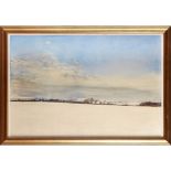 [§] JAMES MORRISON R.S.A., R.S.W., L.L.D. (SCOTTISH B.1932) A SNOW COVERED LANDSCAPE, ANGUS Signed