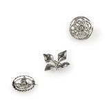 IONA - A GROUP OF SCOTTISH PROVINCIAL BROOCHES ALEXANDER RITCHIE to include an ivy leaf spray,