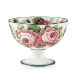 A WEMYSS WARE FOOTED BOWL 'CABBAGE ROSES' PATTERN, CIRCA 1900 painted maker's marks WEMYSS Diameter: